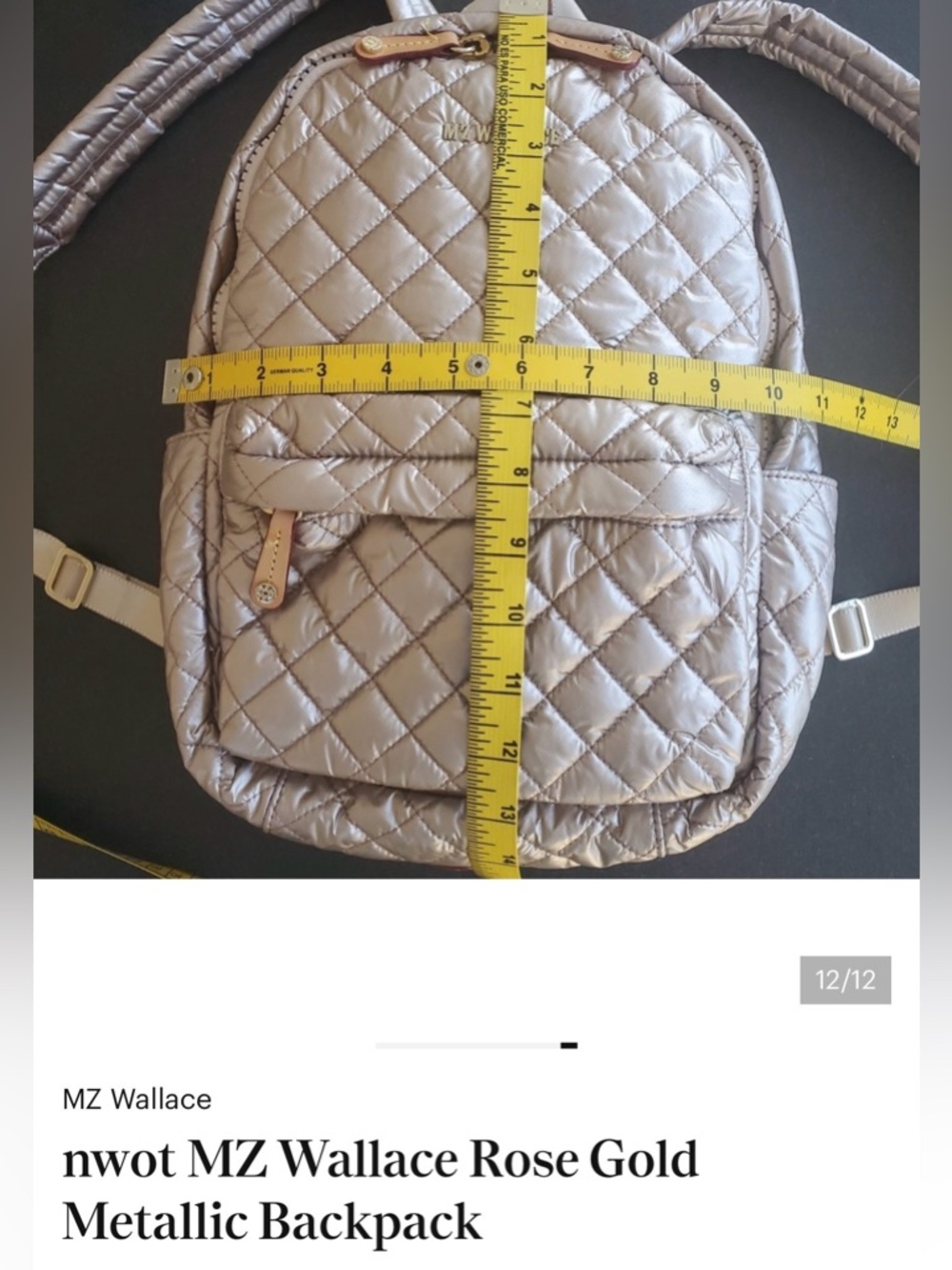 MZ WALLACE Small Metro Backpack - Metallic Rose NWOT - Picture 6 of 16